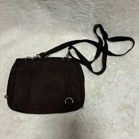 Baggallini Brown Crossbody Bag Adjustable Straps Red Interior Pockets - Picture 8 of 10